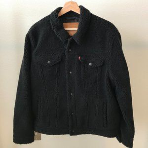Levi's Sherpa Trucker Jacket Black (Large)
